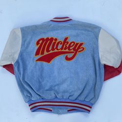 (OBO) VINTAGE Micky Mouse Varsity Jacket