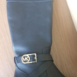 Michael kors leather black tall boot