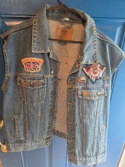 Vintage 1990s Harley davidson denim vest