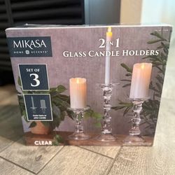 Glass Candle Holders