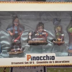 Disney's Pinocchio Set or 5 Limited Edition Ornament Set 2015