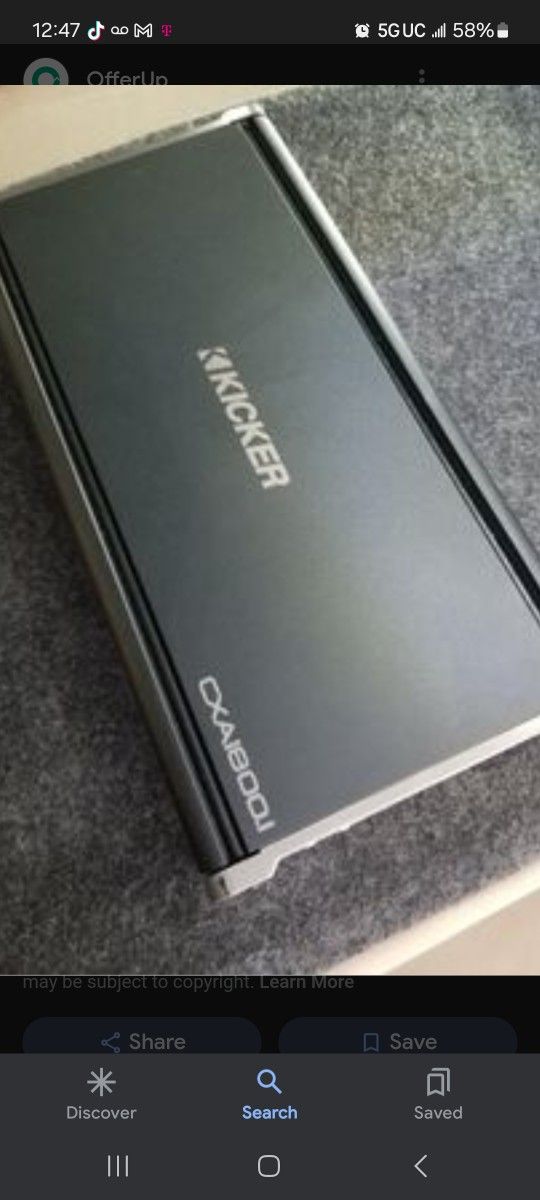 Kicker Cxa 1800.1 Monoblock Amplifier for Sale in North Las Vegas, NV