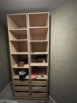 IKEA PAX Wardrobe Cabinets – Set of 2 – 6 Drawers – 93” Tall