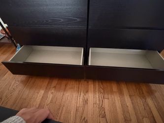 Black brown dresser
