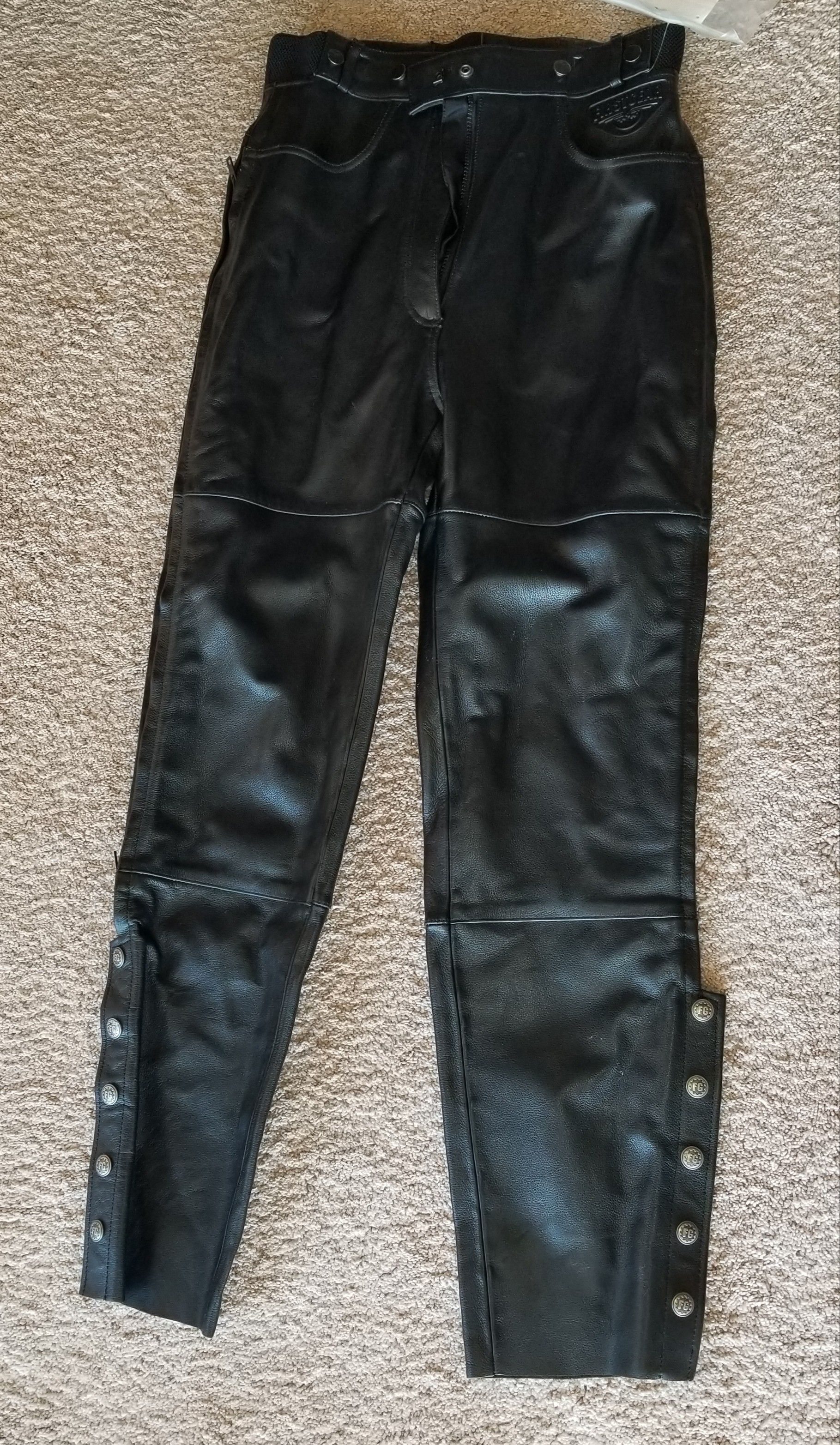 First Gear Womens Leather Motor cycle Pants