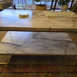 Marble And Gold Coffee Table