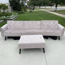 Grey Fold Down Couch