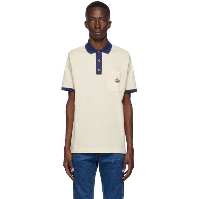 GUCCI GG POLO SHIRT IVORY Size Medium