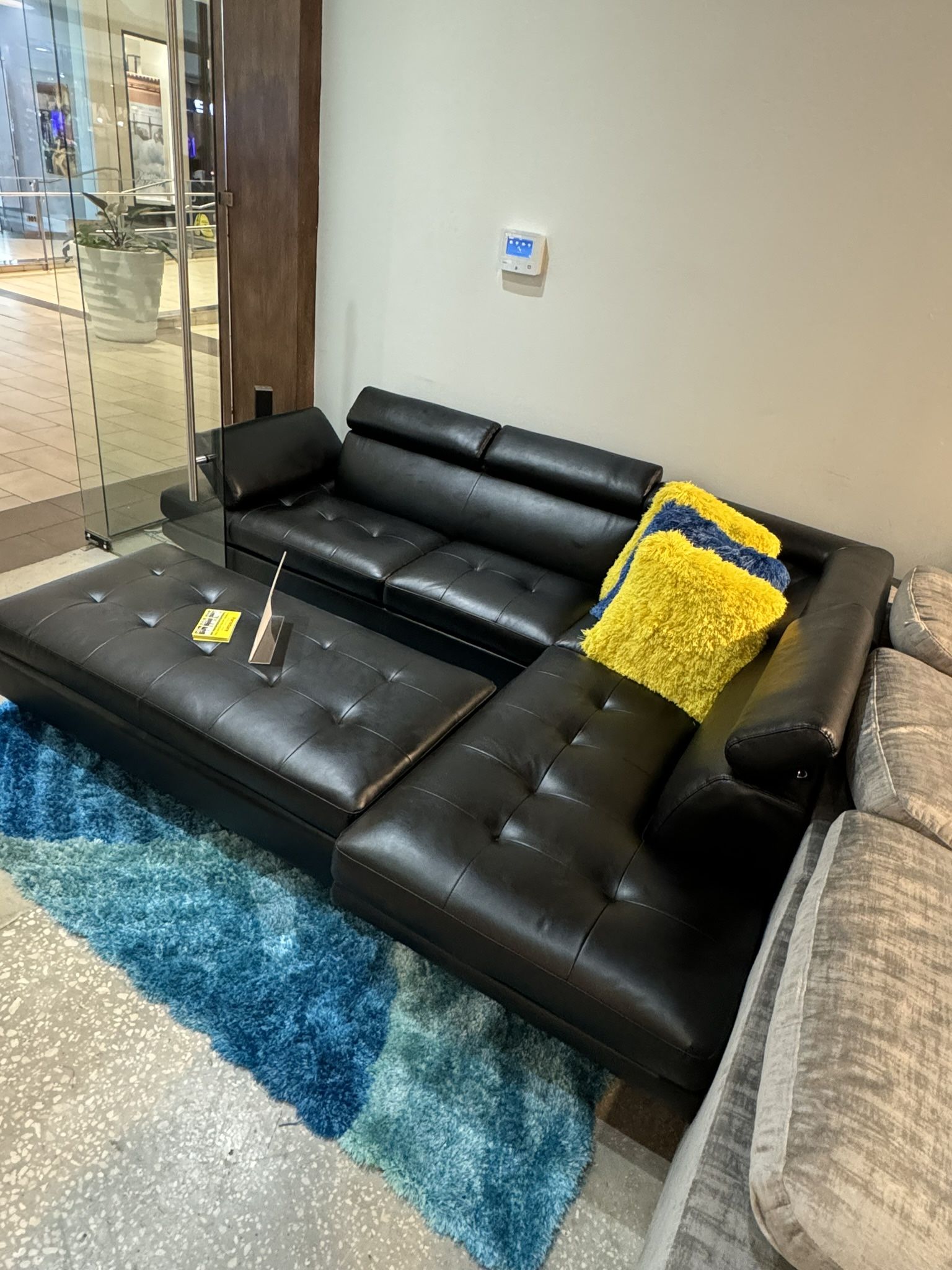 BEAUTIFUL BLACK IBIZA SECTIONAL SOFA SET