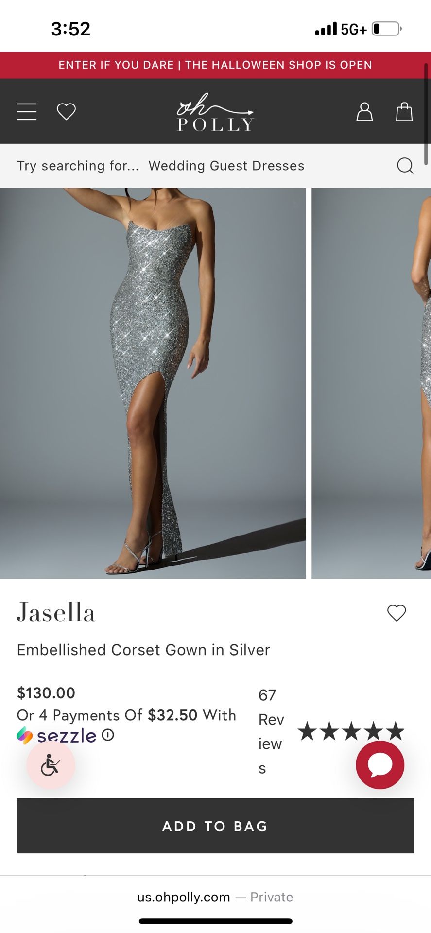 Corset Silver Gown