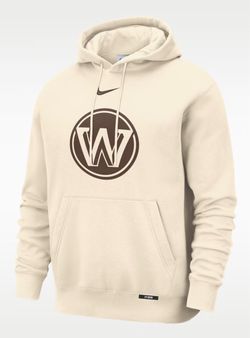 Men’s Nike 2025-2026 NBA Golden State Warriors City Edition Club Logo Hoodie “ Cream “ size Large