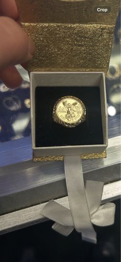 Gold ring centenario 14k