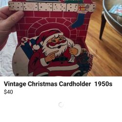 Vintage  Christmas Cardholder Japan 