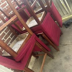 6 wooden chairs 