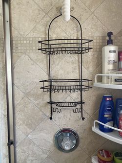 New condition metal shower head caddy