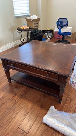 solid wood coffee table