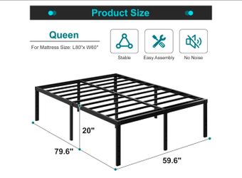 20" Tall Queen Bedframe