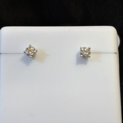 Moissanite Silver Studs