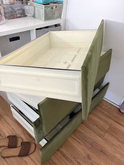 Under-the-bed Storage Green Velvet Drawers X 4