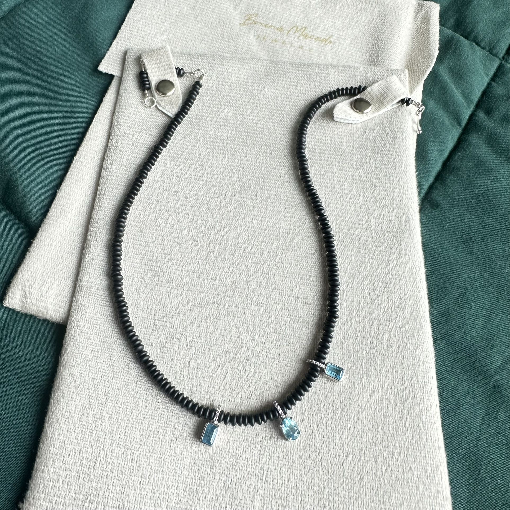 Swiss Topaz Necklace with Silver And White Gold