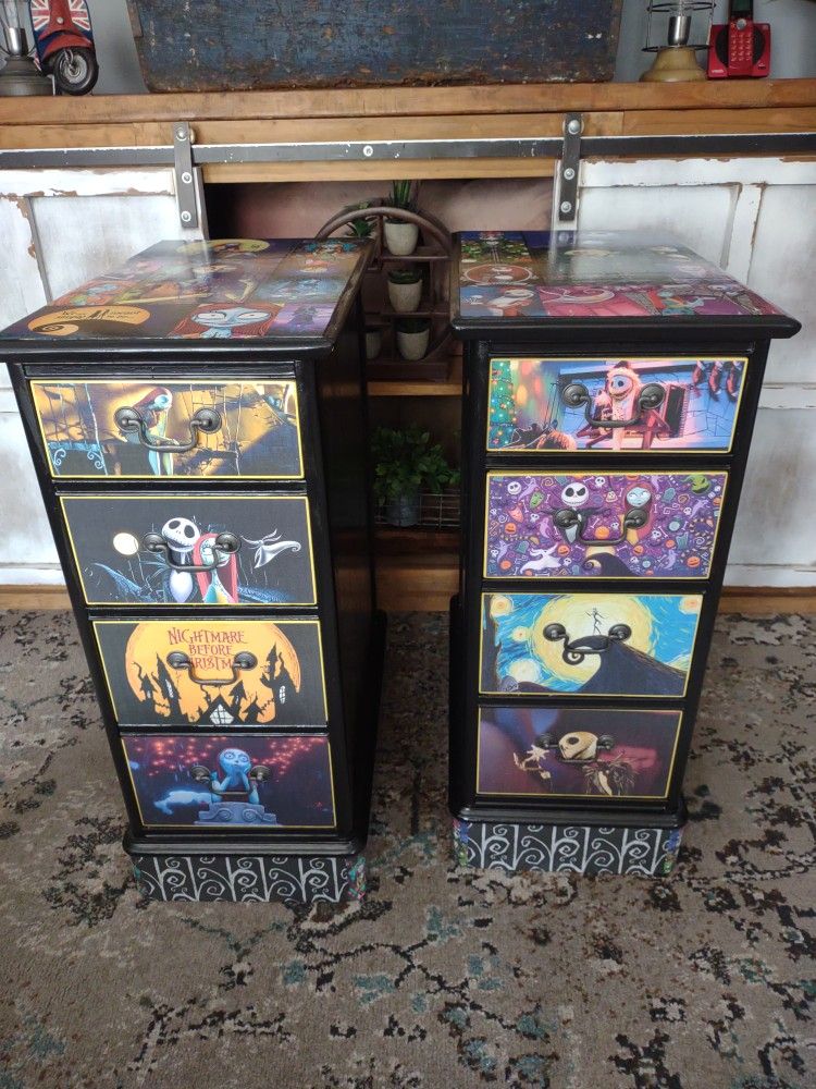 Nightmare Before Christmas End Tables Nightstands Tables Drawers Jack And Sally