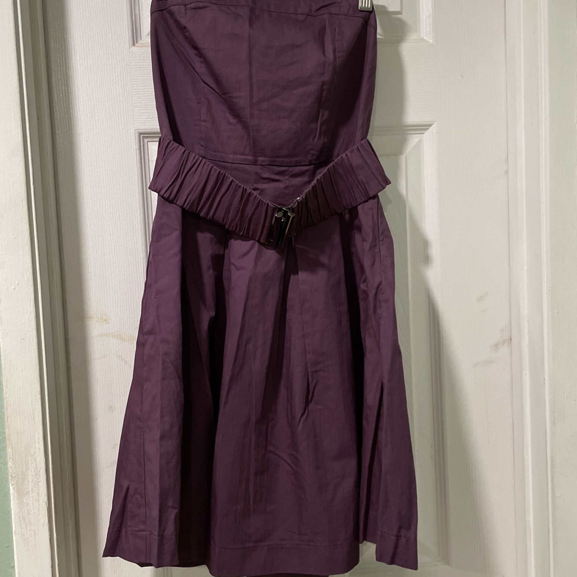 Strapless Purple Dress 