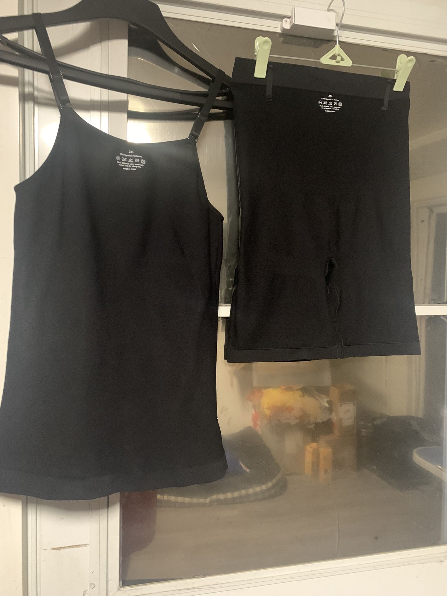 Tummy Control 2 XL Camisole & Short Set .Black Size 2 XL
