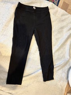 #32 - FREE Time and Tru Black Pull-On Ponte Pants L (12-14) High Waist Stretch Leggings