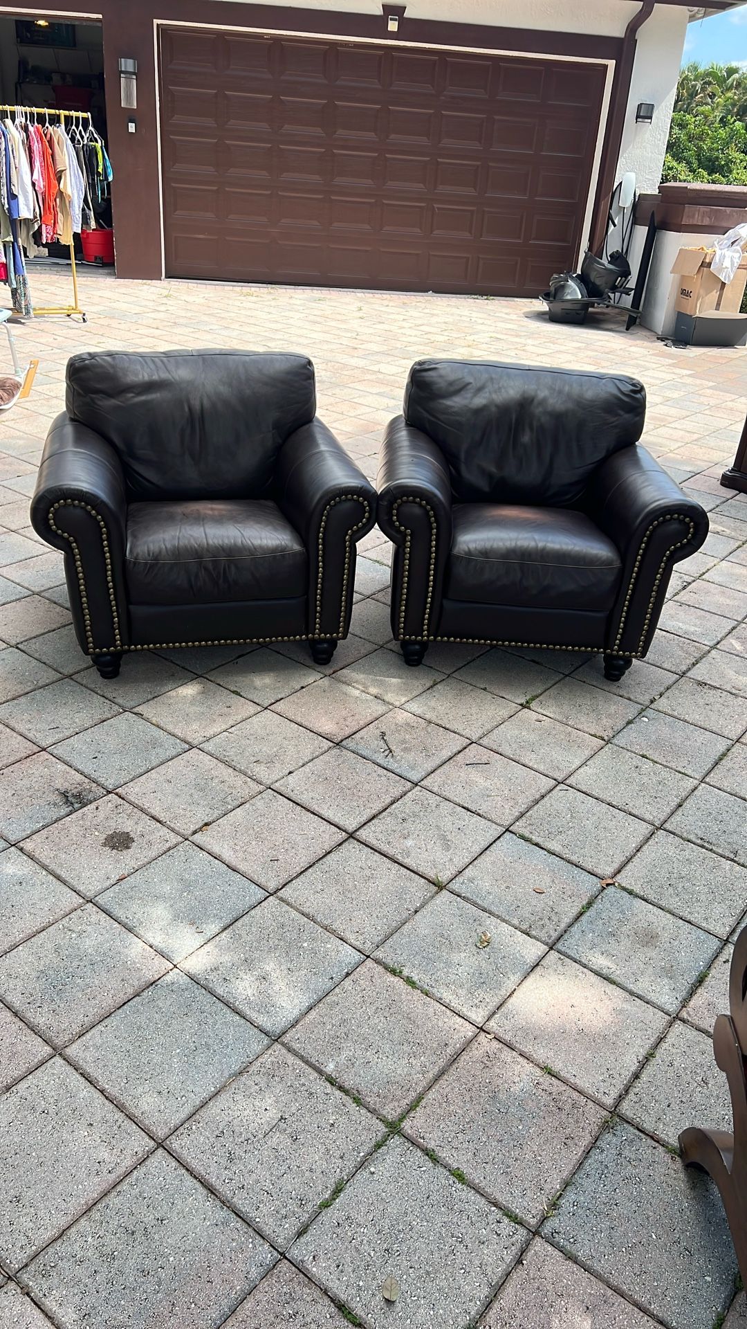 100% Leather chairs