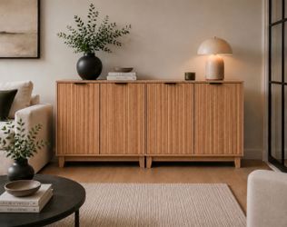 New! Fluted Sideboard Storage Cabinets (set of 2)