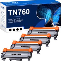 TN-760 TN760 Toner for Brother Printer Compatible Replacement for Brother TN760 TN-760 TN730 TN-730 Toner Cartridge to Use with MFC-L2710DW MFC-L2750D
