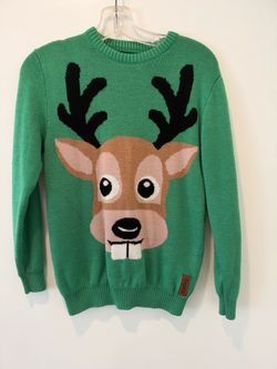 Green Reindeer Ugly Christmas Sweater