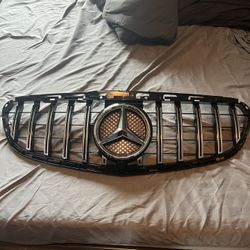W Camera Silver GT Vertical Grill Grille for Mercedes Benz W212