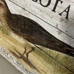 Custom Sandpiper Beach Sarasota Latitude Vintage Style Wooden Sign