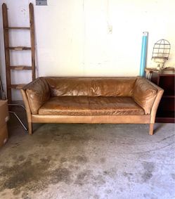 6’ Restoration Hardware Leather Couch