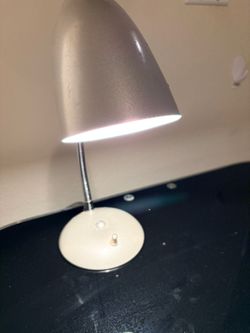 Silver Gooseneck Desk Lamp