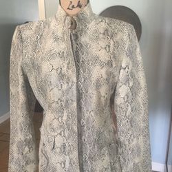 Women’s Faux Python Snake Print Jacket