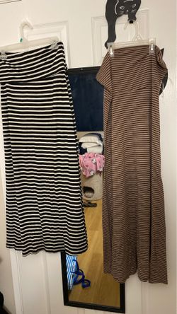 2 striped maxi skirts Size L