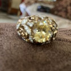 Yellow Canary Sz Nine Gold Over Silver Plated