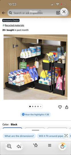 Under Sink Storage (set Of 3 Brand New In Box)
