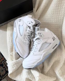 Jordan 5s White Metallic - $120 each
