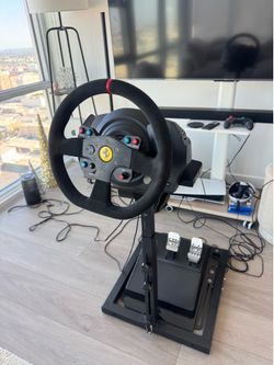 Thrustmaster T300 Ferrari sim racing wheel with next level racing stand