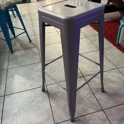 X4  Grey Metal Stools