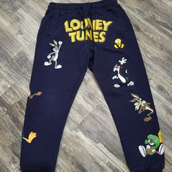 WB Looney Tunes Navy Blue Sweatpants adult Size M