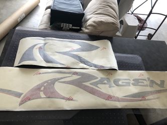 Ragen toyhauler front and rear logo graphics - RED