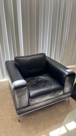 Vintage IKEA Arild Leather Armchair Couch