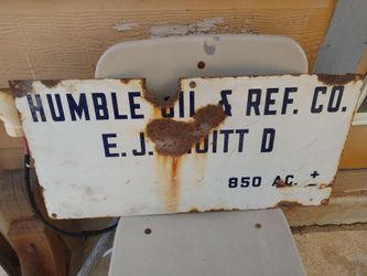 2x1 ft heavy porcelain oil sign