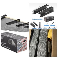 Open Box HANDT Overhead Garage Storage Rack, Connectable Heavy Duty Metal Ceiling Rails For Garage Storage Organization Shelving System, Hanging Racks