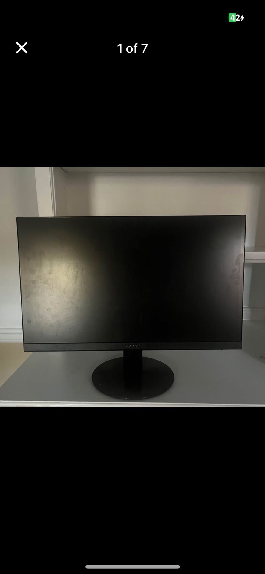  USED ACER 60HZ 1080p Monitor ( MISSING POWER CABLE AND HDMI) ( SEND BEST OFFERS) 