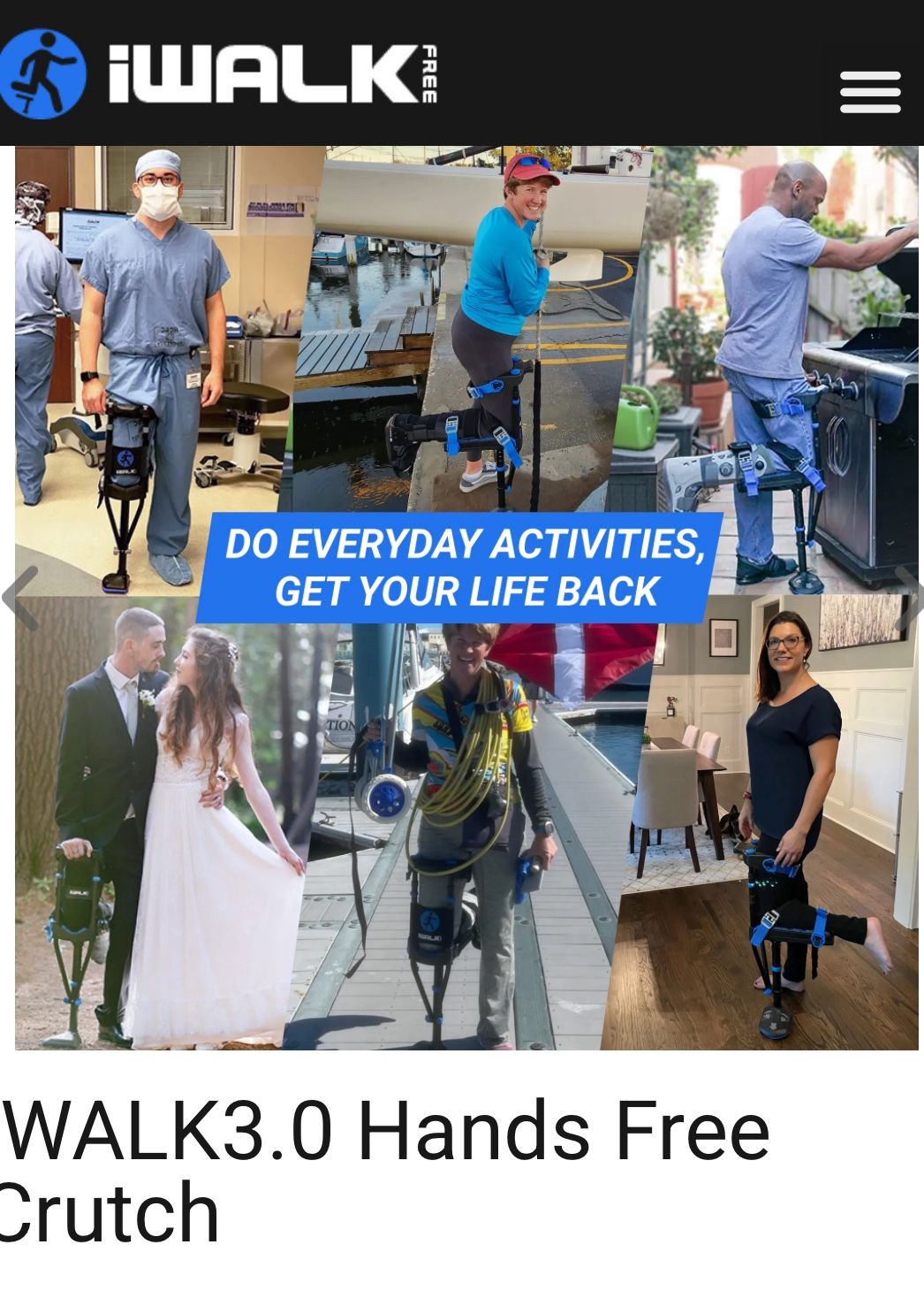 IWalk 3.0 Hands Free Crutch